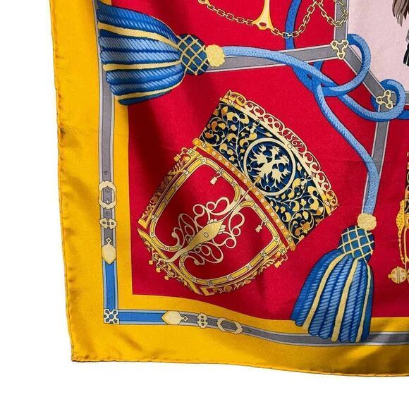 Hermès HERMES Vintage Les Muserolles Motif 90cm Square Silk Scarf - Picture 4 of 16